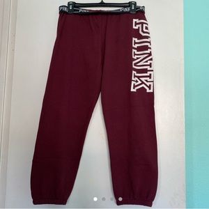 burgundy PINK sweatpants